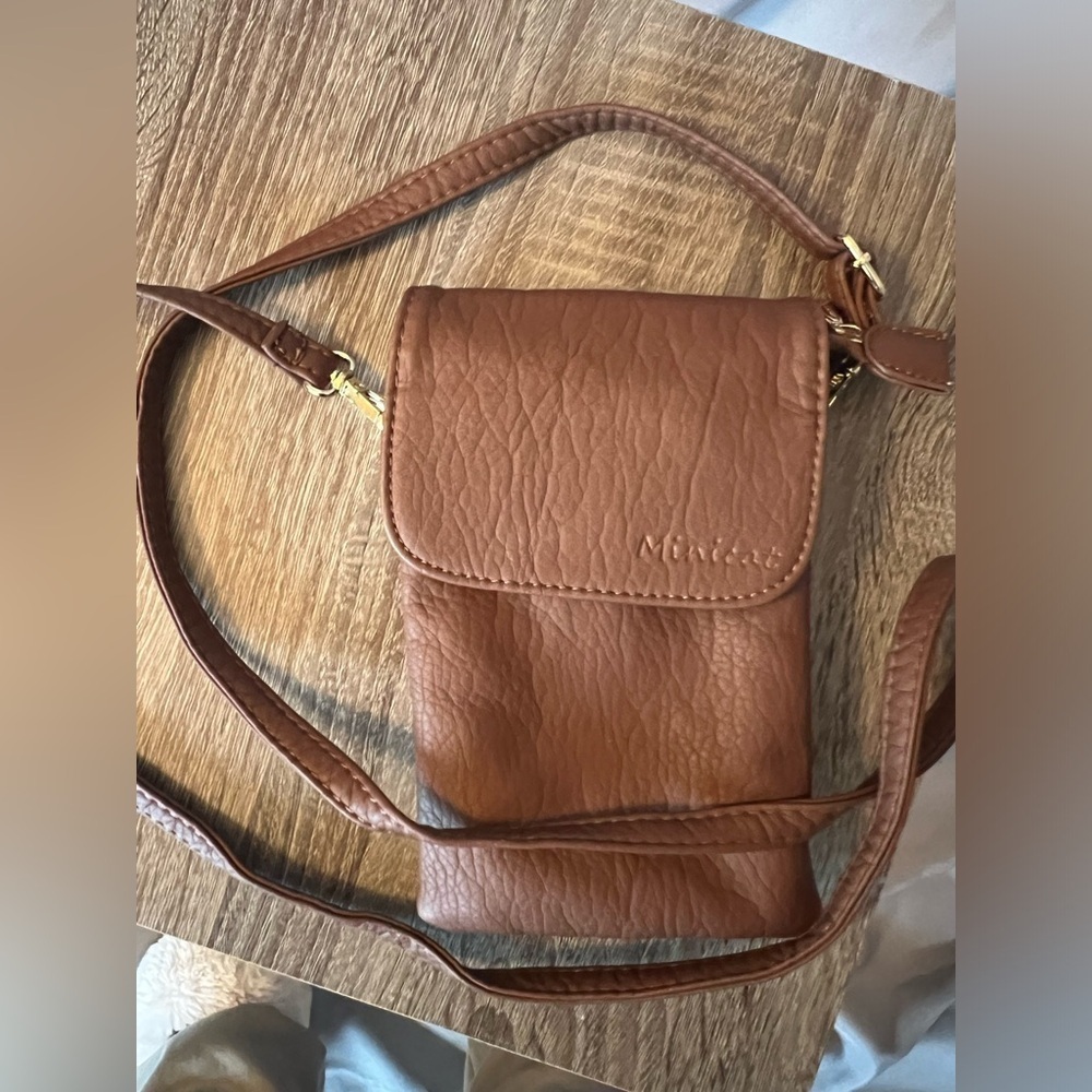 Brown Crossbody Bag faux leather
